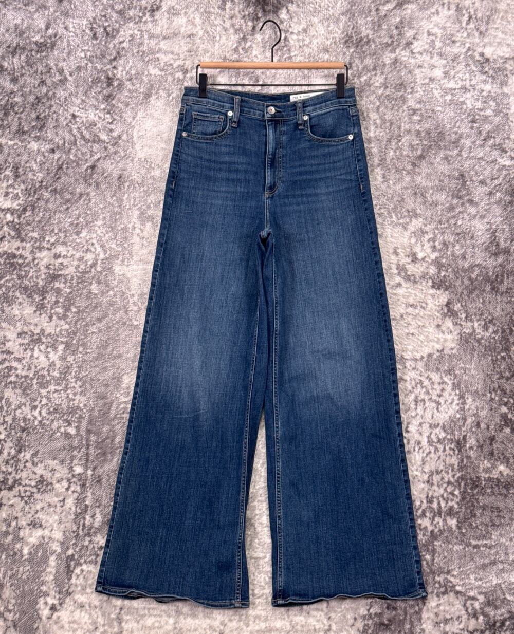 Rag & Bone Serena Full Length Jeans 28 Womens Wide Leg Denim